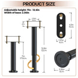 YUEYIN Under Bed Metal Support Legs, Adjustable Height Bed Frame Support Leg, Bed Slat Support Leg for Heavy Duty/Wooden/King/Queen Bed Frame (7"-12.6" (4pcs)) YUEYIN