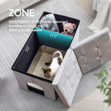 MEEXPAWS Cat Litter Box Enclosure Furniture Hidden Extra Large, Lift Design Lid Velvet Cat Washroom Bench Storage Cabinet | 35.4x19.7x19.7 in | Dog Proof|Urine Proof Inside|Quick Assembly| Easy Clean MEEXPAWS