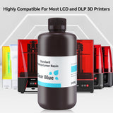 ELEGOO Standard LCD 3D Printer Resin, Fast UV-Curing 3D 405nm UV Resin Photopolymer Resin for High Precision Rapid LCD 3D Printing Clear Blue 1000G ELEGOO