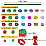 Winlyn 475 Set Christmas Jingle Bell Wreath Christmas Tree Ornaments Craft Kit Jingle Bell Metallic Chenille Stems Glitter Pom-Poms Ribbon Assortment for Kids Holiday Xmas Bracelets Necklaces Artwork Winlyn