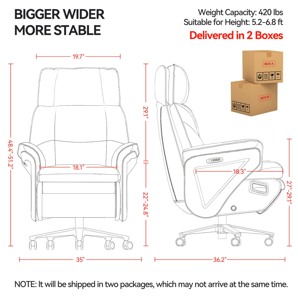 OKUP M78 Dual Motor Electric Executive Office Chair with Heat Massage Ventilation, 180° Lay-Flat Reclining Office Chair with Footrest, Adjustable Headrest, Electric Lumbar Support (Black) OKUP