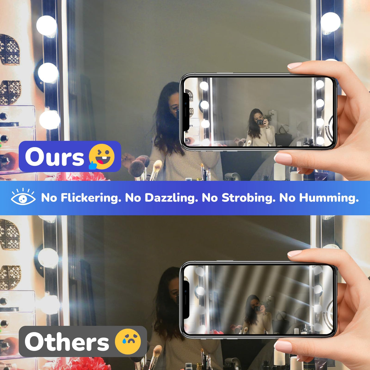 MAXvolador G25 LED Globe Light Bulb 60W Equivalent, Daylight White 5000K E26 Vanity Light Bulbs for Bathroom Makeup Mirror, Round Bulb Non-Dimmable 8-Pack MAXvolador