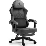 MEENICE Ergonomic Gaming Chair with Pocket Spring Cushion and Breathable Leather, Cooling Gel and Massage Lumbar Support, Adjustable High Back Office Chair for Adults and Kids - Supports up to 300LBS MEENICE
