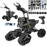 BLONWINER Robot Car Kit, 2 in 1 Smart Robotics Arm Building Toy for Raspberry Pi Python Coding, STEM Programming Tank Kits with Camera (Without RPi Board) BLONWINER