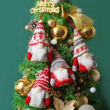 Baodlon Gnome Christmas Ornaments with Led Light, Handmade Swedish Tomte Xmas Gnomes Plush Doll, Scandinavian Santa Elf Table Ornaments, Lighting Hanging Christmas Tree Decorations Home Decor (6 Pack) BAODLON