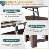 PayLessHere Coffee Table Lift Top Coffee Tables with Hidden Compartment and Storage Shelf Wooden Lift Tabletop Dining Table for Living Room Home (Espresso, 39" D x 28" W x 24" H) PayLessHere