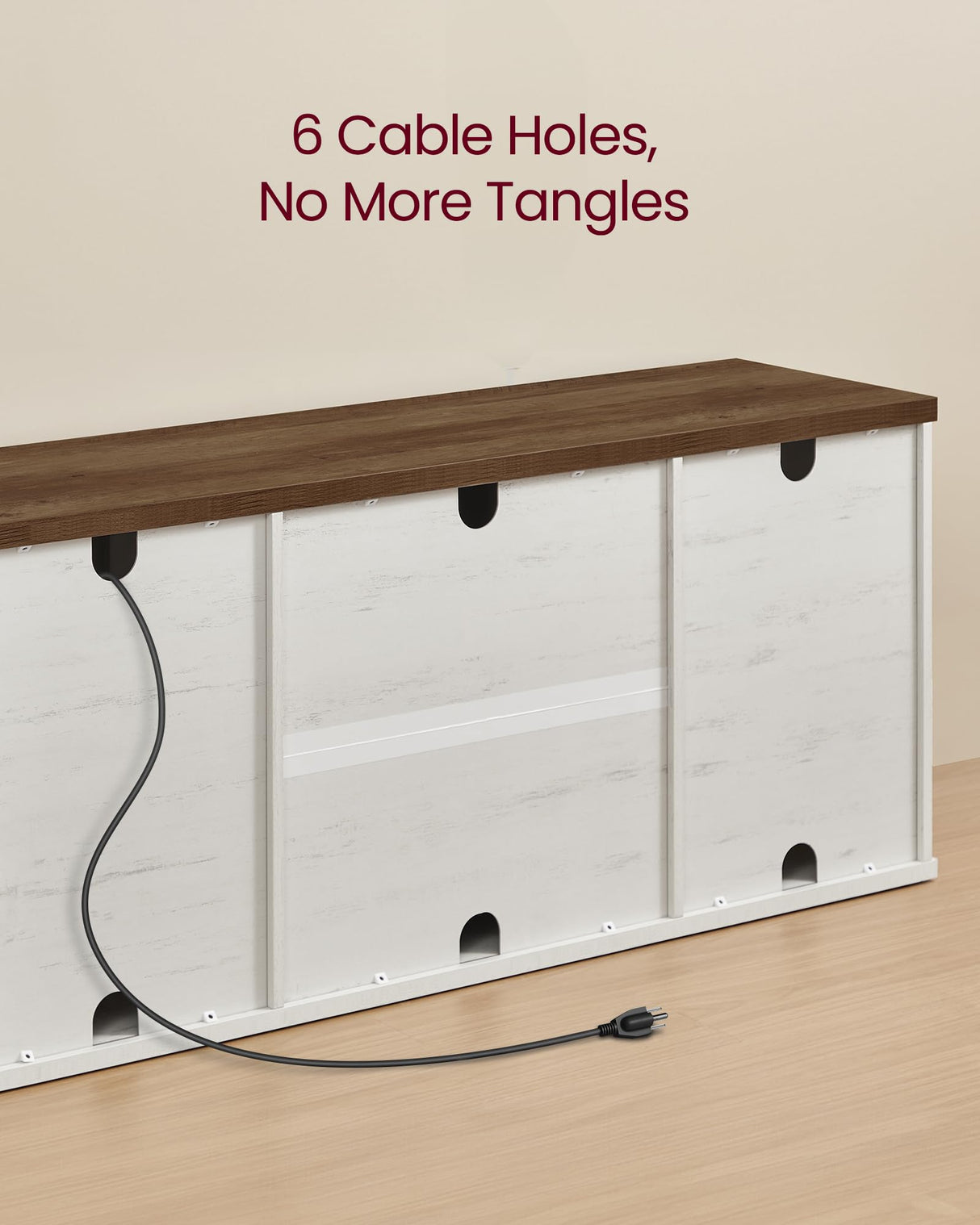 VASAGLE Farmhouse TV Stand for TVs up to 65 Inches, Entertainment Center with Storage Cabinets and Sliding Barn Doors, Media Console Table for Living Room, Rustic White and Honey Brown ULTV535W01 VASAGLE