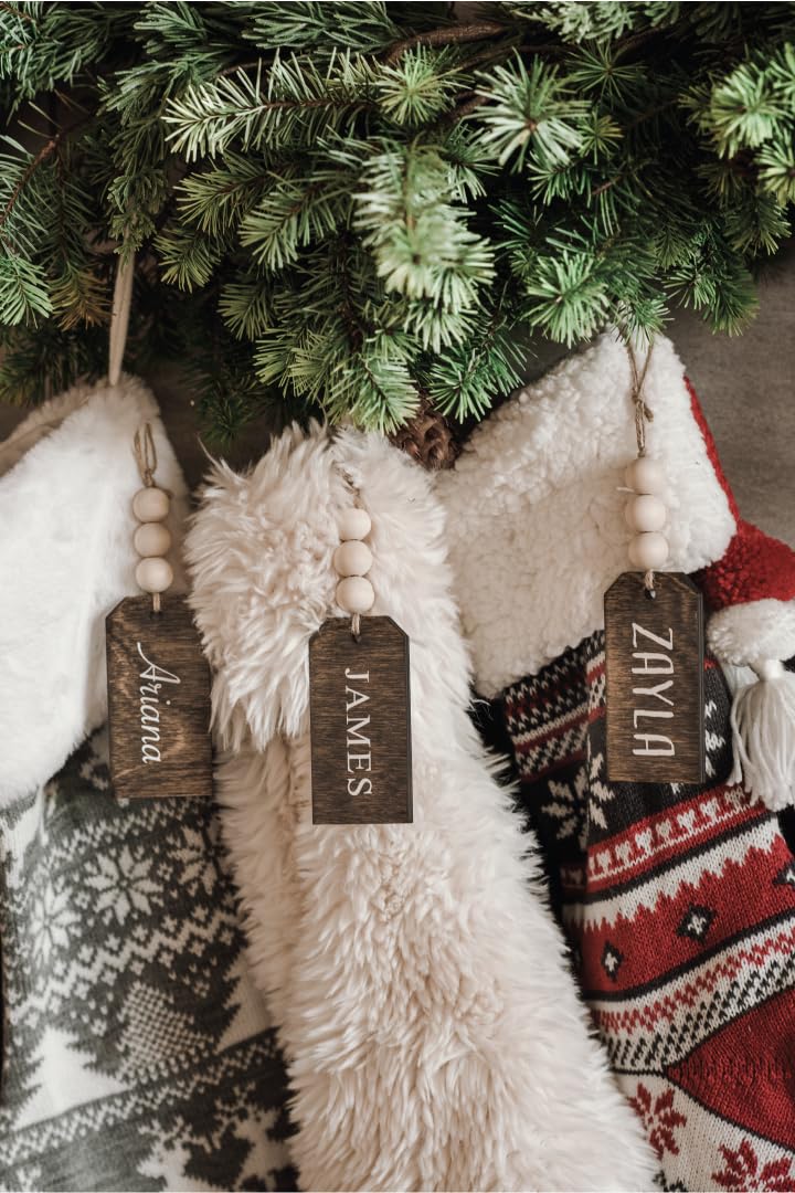 Beaded Wooden Name Tag - Personalized Christmas Stocking Tags APK company
