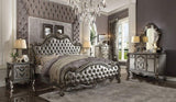 Acme Versailles Wood Bedroom Vanity Desk in Antique Platinum Pewter ACME Furniture