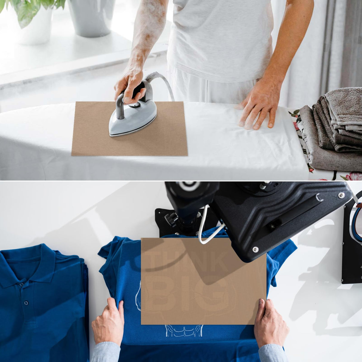 Oranllow 4 Pack PTFE Teflon Sheets for Heat Press, 16x12 Non-Stick Transfer Sheet Heat Press with 3 Rolls Transfer Tape Set for Sublimation Heat Resistant (16x12" Teflon Sheet 4P & 10mm Heat Tape Oranllow