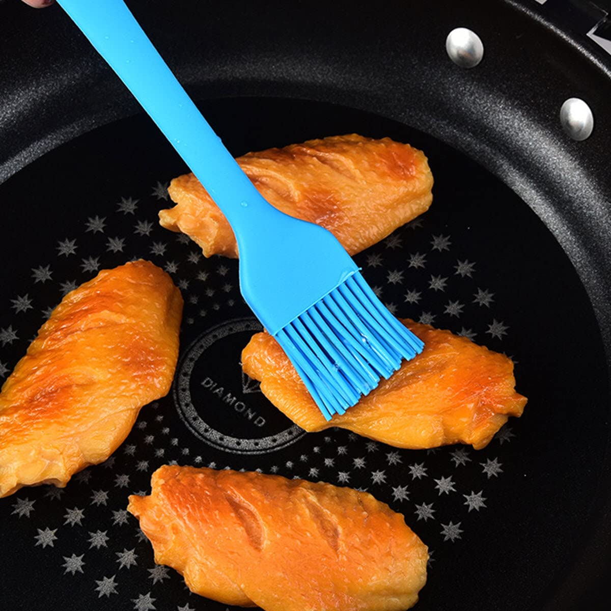 SILCONY 8.4" Silicone Basting Pastry Brush - Perfect for Oil Butter Spread, Marinades, Baste, BBQ, Grill, Cooking - BPA Free, Food Grade Material, Dishwasher Safe (3, 8.4 Inches) Silcony