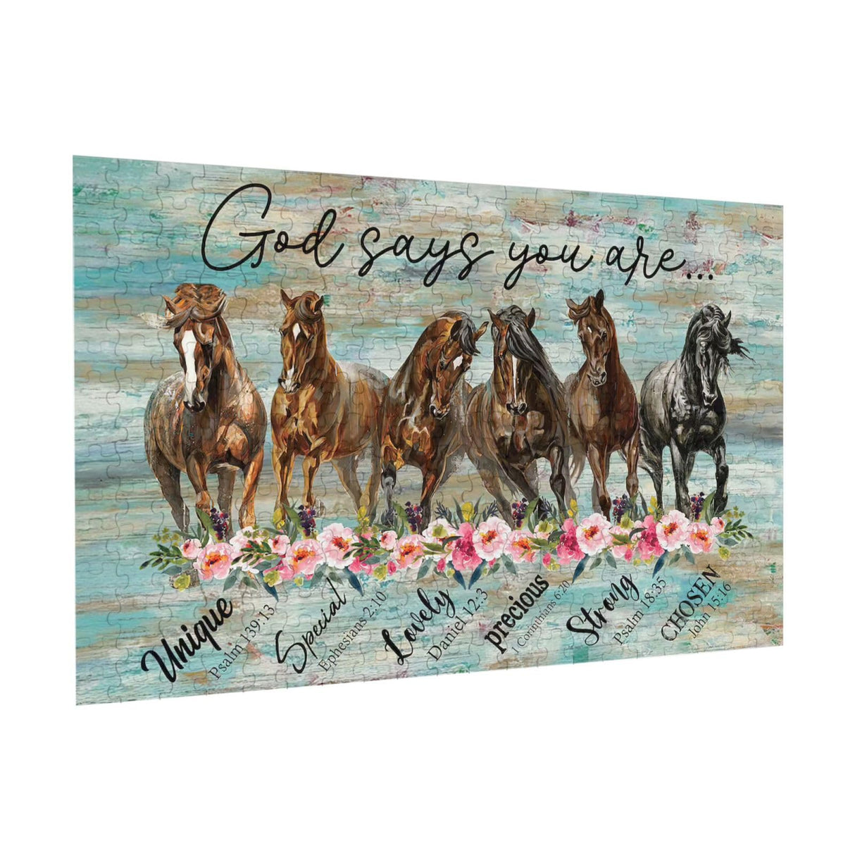 Horse Jigsaw Puzzles God Inspirational Jigsaw Puzzles for Adults Animals and Plants Motivational Toy Educational Intellectual Gcetensr