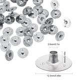 600 Pieces 12.5 mm Candle Wick Tabs Metal Candle Wick Sustainer Tabs Candle Wick Base for Candle Making DIY BBTO