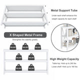 FATORRI Console Table for Entryway, Rustic Long Sofa Table with 3 Tier Shelves, Modern White Hallway Tables for Living Room (55 Inch, White Oak) FATORRI