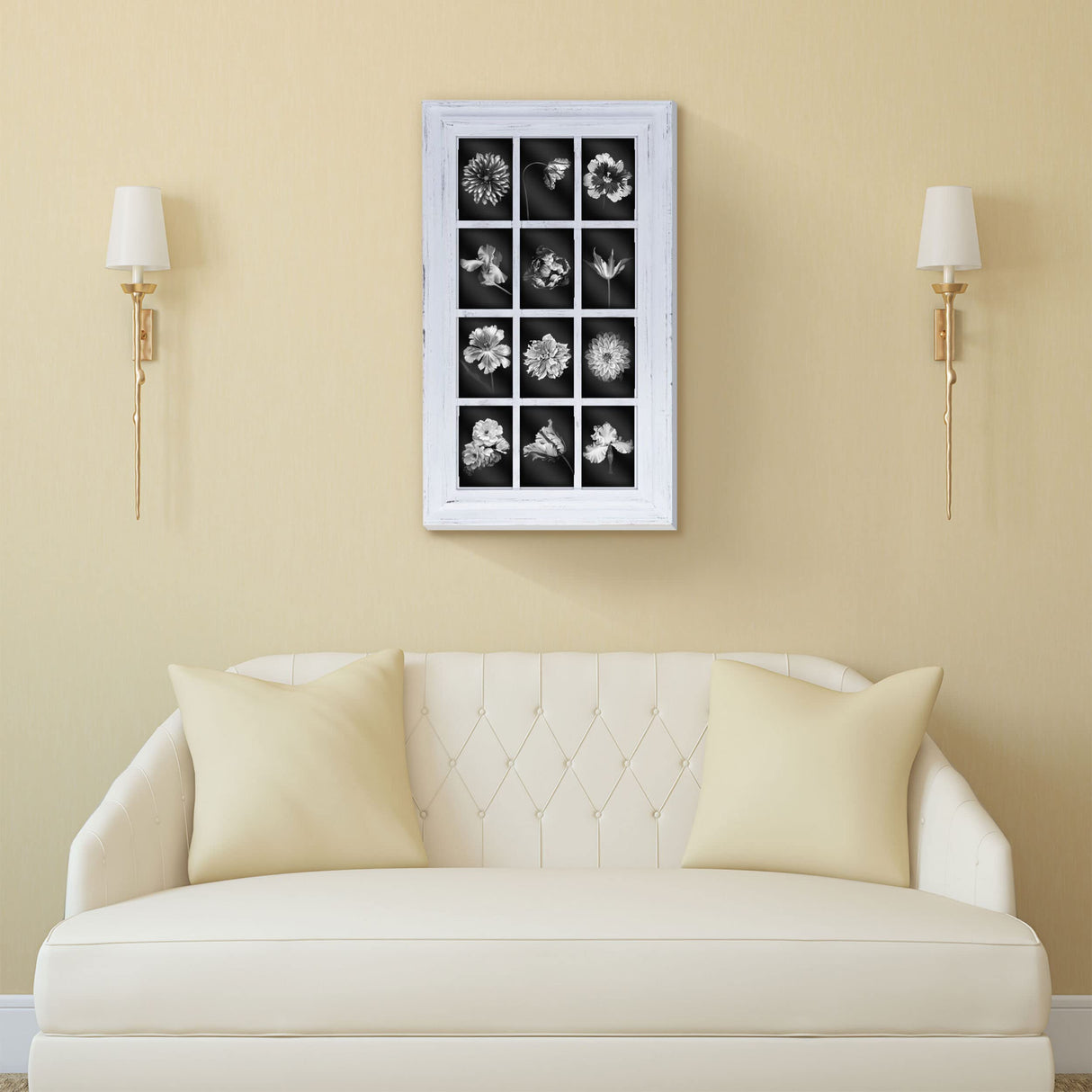 MELANNCO 12-Opening Wall Mount Frame Picture Collage, White MELANNCO