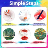 xcemhil Paint by Numbers Kit for Adults Landscape, Cabin Paint by Numbers for Adults, New Zealand House Paint by Number for Gifts and Home Wall Decor 16x20 Inch xcemhil