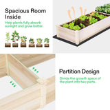 VIVOSUN Wooden Raised Garden Bed, 48 x 24 x 30 Inches, Outdoor Wood Planter Box with Gloves and a Liner, with Trellis for Vine Climbing for Garden, Patio, Balcony, Backyard and Outdoors VIVOSUN