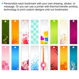 PATIKIL 4.72" x 1.3" Blank Metal Bookmark, 10 Pack Heat Transfer Rectangle Book Marks Page Markers Tassel for Women Book Lover DIY Project Gift, Black PATIKIL