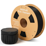DEEPLEE PLA+ 1.75mm 3D Printer Filament, PLA Plus with Dimensional Accuracy +/- 0.02mm, Higher Strength and Toughness, Neatly Wound, No Clogging, Fits for Most FDM 3D Printers, 1KG Black Deeplee