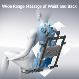 Real Relax Dual Core S Track Massage Chair,Full Body Recliner with Zero Gravity,Rocking Function,Back and Calf Heating,12 Auto Modes,Bluetooth,Foot Roller,Home or Office Use,Gray and Brown Real Relax