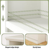 blini 5 Shelf Tall Bookcase with Doors White Bookshelf 31in Wide Display Standing Storage Shelf 72in Tall Wood Book Shelves for Bedroom Living Room Office Library blini