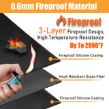 TOHONFOO 90 x 48 in Extra Large Grill Mat for Outdoor Grill - Grilling Mats for Outdoor Grill to Protect The Deck, Patio, Pavers - Easy to Clean BBQ Mats - 0.6mm TOHONFOO