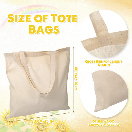 30 Pcs Blank Canvas Tote Bags Bulk with 1 Piece of PTFE Sheet for Iron on Heat Transfer DIY Sublimation Tote Bags Shopping Bag for Crafts Natural Cotton Tote Bags Kitchen Reusable Grocery Bags Saintrygo