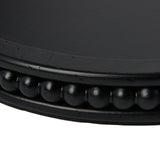 Creative Co-Op Farmhouse Decorative Wood Circle Hobnail Edge, Black Tray Creative Co-Op