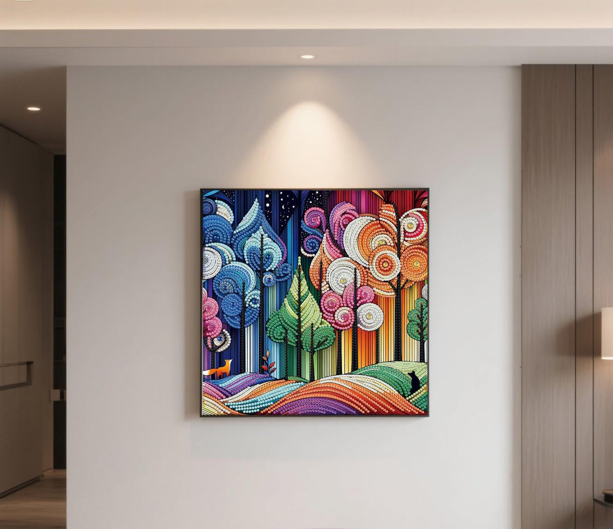 GXGLLPZBY DIY Diamond Art Kits, 5D Special Shaped Abstract Trees Diamond Painting for Beginners Adults, Paint by Diamonds Dot Gem Art Kits, Home Wall Decor 11.8x11.8in GXGLLPZBY