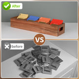 Chicvilla Acacia Wood Tea Bag Organizer with 4 Slots – Tea Bag Holder and Tea Organizer, Sugar Packet Storage for Countertops Chicvilla