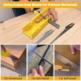 Konvixon 4-Piece Miter Box and Saw Set, 12-Inch Mitre Box with 3 Mitre Saws for Precise Miter and Bevel Cuts, Miter Box with Saw Included for Woodworking, Crafting and Carpentry Konvixon