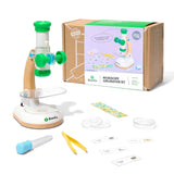 KiwiCo Kids Microscope Kit for Ages 5-8 Years Old | 100X-1200X Magnification, Easy Zoom Lens, LED Light | Science Experiment Set with Kid Biology Tools | STEM Educational Toy for Boys & Girls, 1 Pack KiwiCo