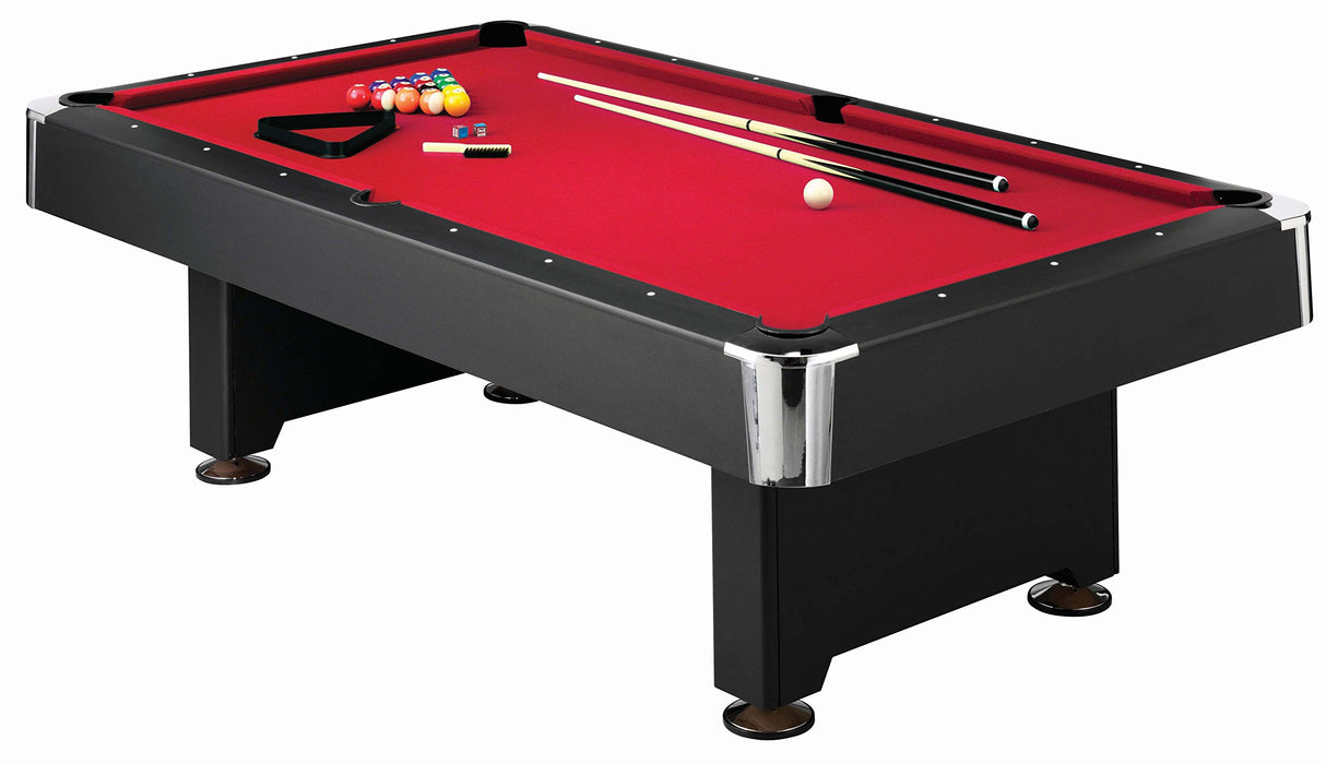 Mizerak Donovan II 8' Billiard Table with 2 Cues, Set of Billiard Balls, Triangle Brush and 2 Chalk Mizerak