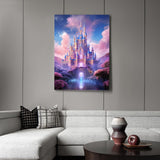 Fountor Diamond Art Kits for Adults Beginners, DIY Castle Diamond Painting Kits Cartoon for Adults, Cartoon Castle Gem Art Kits for Gift Home Wall Decor 12x16 inch Fountor