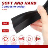 Weatherproofing Garage Door Seals Top and Sides Seal Strip PVC Garage Door Weather Stripping with Screws(Black, 50 ft) Nuogo