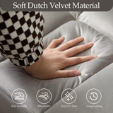 POYISOU Modern 3 in 1 Convertible Sleeper Sofa Couch Bed with USB, Adjustable Backrest Velvet Pull Out Sofa Bed, Loveseat Sleeper Couch, Couches for Living Room, Bedroom, Apartment, Light Grey POYISOU