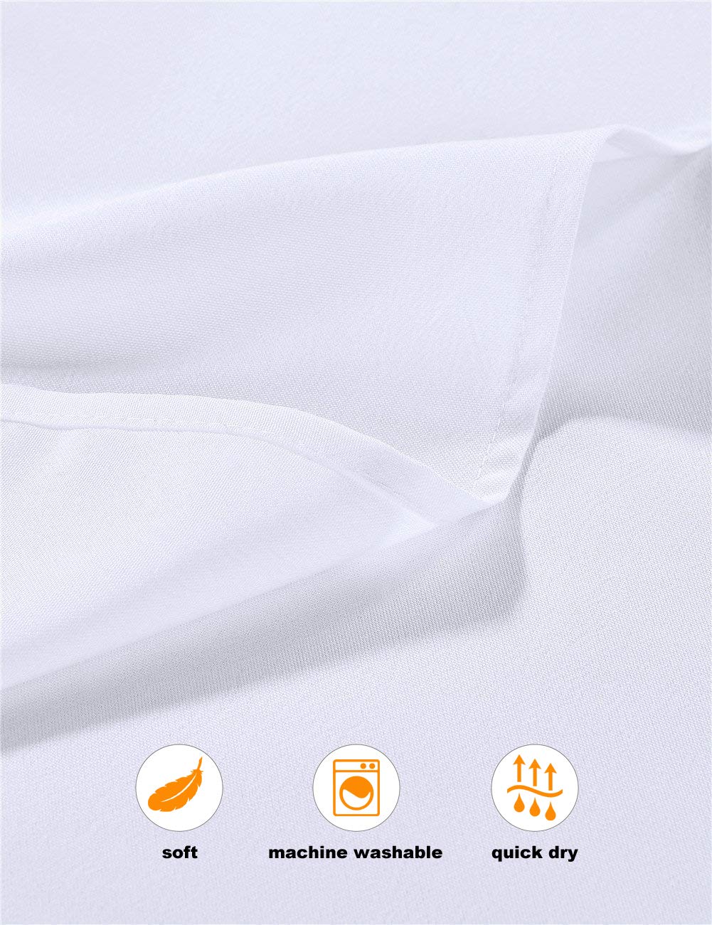 Cieltown Polyester Cloth Napkins Set of 24, Solid Washable Fabric Napkins 2-Dozen, Perfect for Weddings, Parties, Holiday Dinnerv (17 x 17-Inch, White) Cieltown