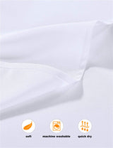 Cieltown Polyester Cloth Napkins Set of 24, Solid Washable Fabric Napkins 2-Dozen, Perfect for Weddings, Parties, Holiday Dinnerv (17 x 17-Inch, White) Cieltown