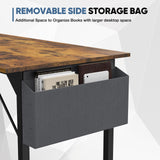 DUMOS 32 Inch Office Small Computer Desk Modern Simple Style Writing Study Work Table for Home Bedroom - Wood Brown DUMOS