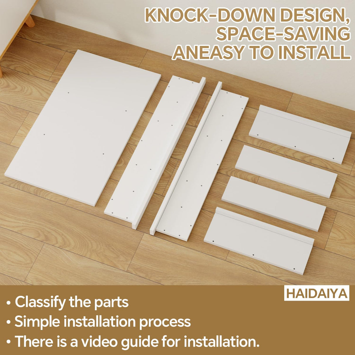 HAIDAIYA 14'' * 24'' Recessed Medicine Cabinet Wall Niche Wood, 3-Tier Bathroom Niche Insert for Drywall, in Wall Shelf Medicine Cabinets Replacement, for Living Room, Bathroom Storage, White HAIDAIYA