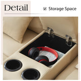 Oprisen 2-Seater Power Loveseat Recliner Electric Reclining Sofa Couch Wall Hugger Recliner Home Theater Seating w/Multi-Function Console/Cup Holders/LED Ambient Light Oprisen