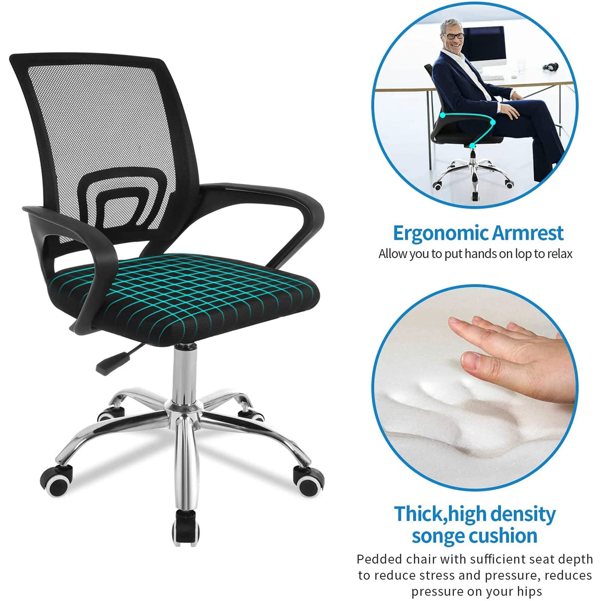 Bonzy Home Conference Table Chairs Set 8FT, 94.4"x47.2"x29.5" Tables & 10pcs Chairs Set for Conference Room Meeting Room Office, Black Bonzy Home