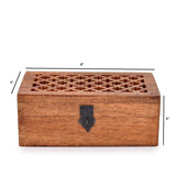 NIRMAN Mango Wood Decorative Wooden Box with Hinged Lid Wooden Storage Box, Decorative Bo xes With Lids (8" x 5" x 3") NIRMAN