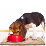 Dog Food Mats for Floors Waterproof, Dog Cat Water Bowl Mats Pet Feeding Absorbent Mat Dog Cat Pet Placemats for Food and Water Wood 12 * 20 inch Zoeeya