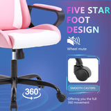 PayLessHere Ergonomic Racing Desk Chair Gaming Chair Computer Chair with Armrests 360° Swivel & Caster Pu Desk Task Chair Executive Headrest Lumbar Support for Back Pain Women Men and Adults,Pink PayLessHere
