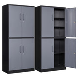 SISESOL Metal Storage Cabinet - 71 Inch Tall Large Steel Utility Locker with 3 Adjustable Shelves & Locking Doors - Garage Storage Cabinets for Tool Storage and Ammo Locker SISESOL