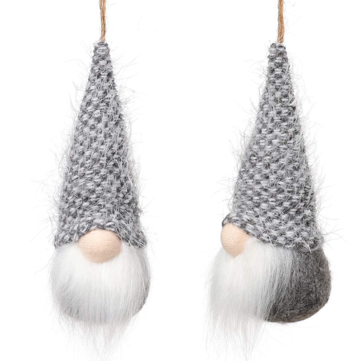 Christmas Tree Hanging Gnomes Ornaments Set of 10, Swedish Handmade Plush Gnomes Santa Elf Hanging Home Decorations Holiday Decor Funoasis