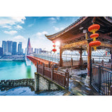 Trefl Chongqping, China 1000 Piece Jigsaw Puzzle Red 27"x19" Print, DIY Puzzle, Creative Fun, Classic Puzzle for Adults and Children from 12 Years Old Trefl