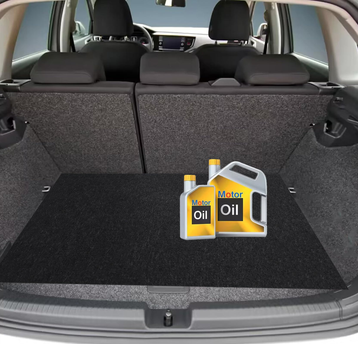 Cheardia 2 Pack Garage Floor Mat, 60 x 36 Inches Oil Spill Mat Under Car with Waterproof Backing, Black Reusable Rubber Mat Garage Mat Oil Mat for Driveway Protects Surfaces Cheardia