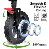 Hikenture 330lbs Collapsible Wagon Cart, Ultra-Large Wagons Carts Foldable, Heavy Duty Folding Wagon with Wheels, Utility All Terrain Wagon for Groceries, Garden, Sports, Beach, Shopping, Black Hikenture